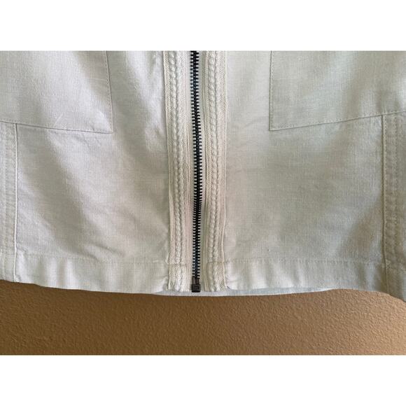 Urban Outfitters skirt Linen Blend Zip Front MIni with Pockets size large - Picture 5 of 8
